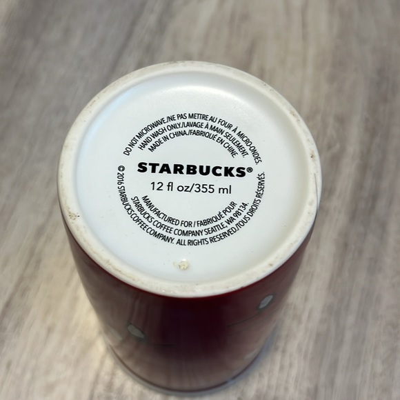2016 Starbucks 12 Ounce Ceramic Travel Mug Christmas - Picture 3 of 3